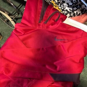 Nike Crimson and Charcoal Hoodie